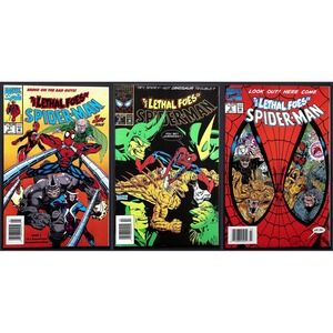 Lethal Foes of Spider-Man #1 2 3 Sinister Syndicate Newsstand 3x‎ Comic Lot